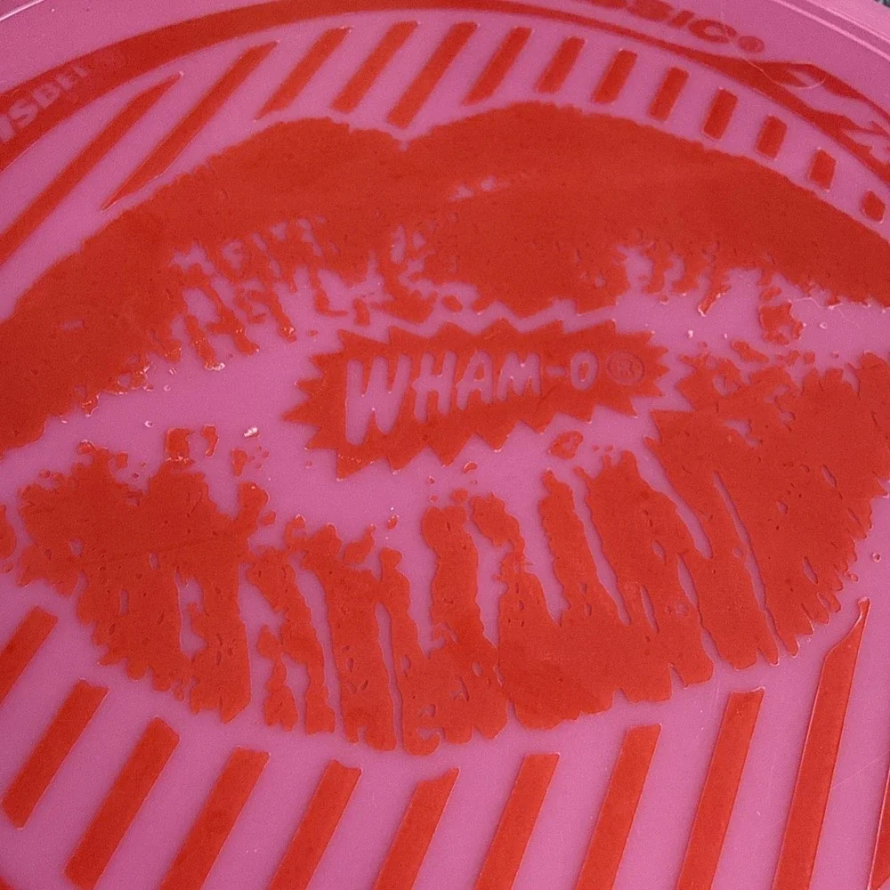Wham-O Frisbee‎ Lot 2 Pro Classic Lips & Dinosaur Grrrrr Flying Discs Two Sizes